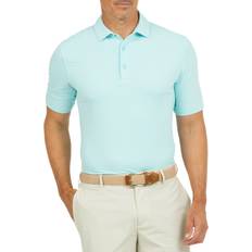 Checkered Polo Shirts Ibkul Men's Mini Check Print Short Sleeve Golf Polo, Medium, Mini Check Seafoam/White