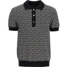 Polo Shirts Balmain Knitted Polo Shirt With Monogram