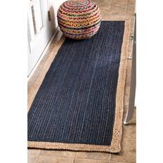 Nuloom Eleonora Casual Jute Runner Blue