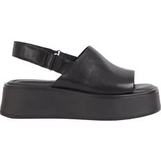 Vagabond Courntey Sling Back Sandals - Black Leather