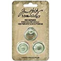 Tim Holtz mini hårdvara, metall, grå 10,9 x 6,7 x 2 cm