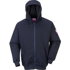 Tops de trabajo Portwest Sudadera ignífuga con capucha y cremallera frontal, multinorma, entornos peligrosos FR81