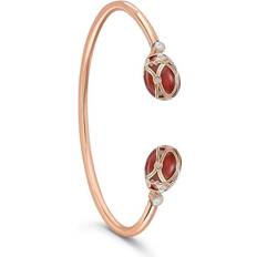 Red Bracelets Faberge Palais Yelagin 18ct Rose Gold Diamond Red Open-Set Bangle Gold