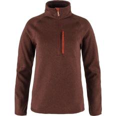 Fjällräven Dame Övik Fleece Half Zip Rød AUTUMN LEAF/215 XX-large