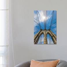 Latitude Run York City Brooklyn Bridge Skyhigh Melanie Viola Framed Art