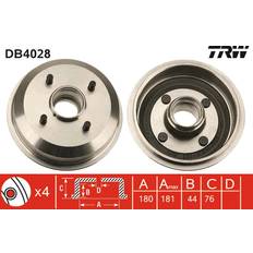 TRW Bremsetromler DB4028 Ford Puma Hatchback