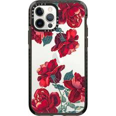 Casetify CASETiFY Impact Case for iPhone 12 iPhone 12 Pro Red Roses Transparent Clear Black