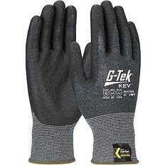 EN 471 Work Clothes G-Tek KEV Hi-Vis Seamless Knit Kevlar Gloves Red/Black