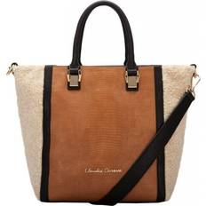 Claudia Canova Two Tone Tote Bag Light Tan One Size