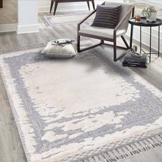 Carpet City Valencia Gulvtæppe 200 x 290 cm Creme Gråblå Beige