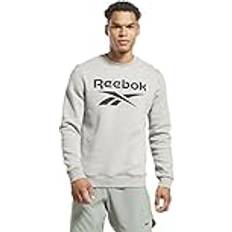 Reebok Herren Identity Fleece Stapeltes Logo Langarm Grafik Sweatshirt