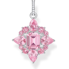 Rosa Charms & Anhänger Thomas Sabo Kettenanhänger mit pinkfarbenen Steinen Silber pink PE963-051-9 pink/silberfarben/weiß