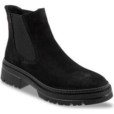 Nubuck - Women Chelsea Boots Bueno Darla Chelsea Bootie Women's Black Nubuck Boots