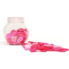 Hobbycraft Button Jar Pink