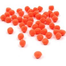 Orange Pom Poms 7mm 50 Pack