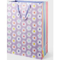 Purple Wrapping Paper & Gift Wrapping Supplies Spritz Purple Daisies Jumbo Gift Bag