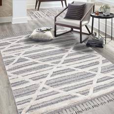 Carpet City Valencia Gulvtæppe 200 x 290 cm Grå-blå/Cream Beige
