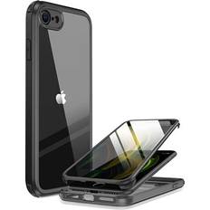 iPhone SE 2022 & 2020 iPhone 8 [Built-in Glass Screen Protector] Military Grade Full Body 360 Shockproof Stylish Bumper Transparent Back