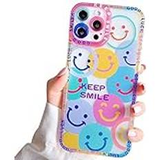 MINSCOSE Handyhülle Kompatibel mit iPhone 11 Pro Max, Farbig Schutzhülle Smiley Gesicht Niedliches Gemaltes Design Case Weiches Flüssiges Silikon für Frauen Mädchen Mode Schlank Weich Flexibel TPU