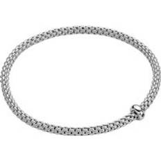 Diamond Jewellery C. W. Sellors Fope Prima 18ct White Gold 0.01ct Diamond Flexible Bracelet