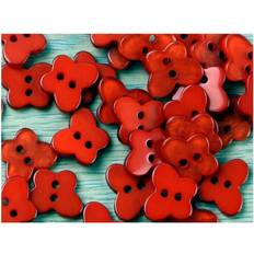 Orange Buttons Trimits Pearlised Butterfly Buttons Orange each