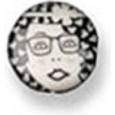 Black Buttons Trimits Art Deco Face Buttons Black & White each