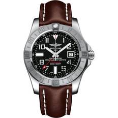 Watches Breitling Breitling Avenger II GMT Leather Tang Type Black