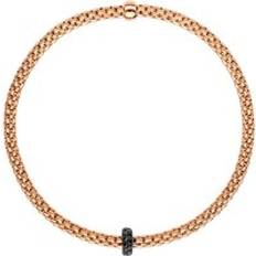 XS Bracelets Fope Prima 18ct Rose Gold 0.20ct Black Diamond Bracelet