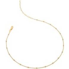 Hot Diamonds Gioielli Hot Diamonds x Jac Jossa Embrace Gold Plated Sterling Silver Beaded Cable Chain Necklace 39cm Silver