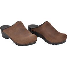 Sanita Sanita damen offener clog original-sonja textured oil op antique brown Braun