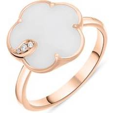 Beige Rings Pasquale Bruni Petit Joli 18ct Rose Gold White and Champagne Diamond Agate Ring