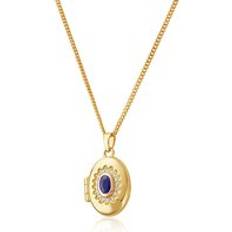 Clogau Princess Diana Sapphire Diamond 9ct Gold Locket Necklace Gold