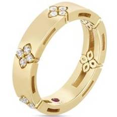 Roberto Coin Love Verona 18ct Yellow Gold Diamond 4.5mm Wide Ring 15-55