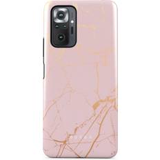 Burga Peachy Gold Pink Marble Xiaomi Redmi Note 10 Pro Case