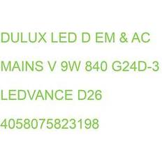 Light Bulbs LEDVANCE Dulux d em & ac mains v 9w 840 g24d-3 d26 4058075823198 35.00mm