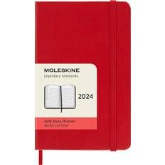 Moleskine Agenda Anual 2024 Pocket Día Por Página Tapa Dura Rojo Escarlata