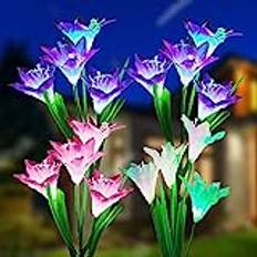 Solarbaby Solar Lights Outdoor Garden, Solarbaby 4 Pack Garden Lights Flower