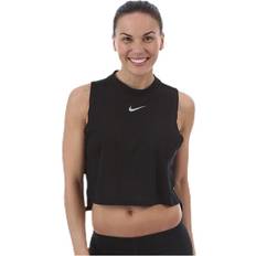 Nike Tailwind Top Cool Crop Black, Female, Tøj, Tops, Løb, Sort