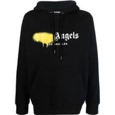 Palm Angels Jumpers Palm Angels LA Spray Paint Logo Black Hoodie