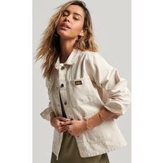 Superdry Vestes Superdry Blouson coton bio femme - Women's Creme