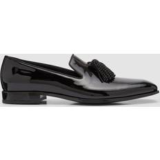 Men - Patent Leather Loafers Jimmy Choo Loafers Met Kwastje Afwerking - Zwart