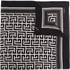 Scarfs Balmain silk scarf with monogram ivoire_noir one