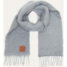 Accessories Loewe Wool Mohair Logo Scarf - Grey