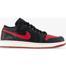 Nike Womens Black Gym Red Sail Air Jordan Logo-embellished Leather Low-top Trainers Eur Women