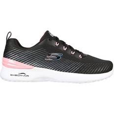 Skechers Skech-Air Dynamight Sneaker - Black Mesh/Pink Trim