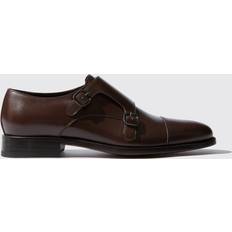 43 ½ - Herren Monks Scarosso Gervasio Marrone Mann Monk Schuhe Dunkelbraun Kalbsleder