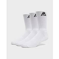 3-Pakke Crew Sokker, White 8-11