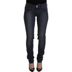 ACHT Gray Cotton Skinny Low Waist Women Casual Denim Jeans