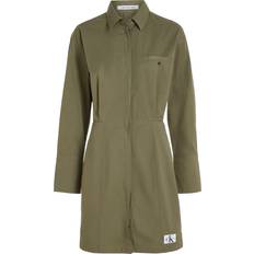 Calvin Klein Grøn Kjoler Calvin Klein Soft Touch Shirt Dress Kvinde Korte Kjoler hos Magasin Ldy