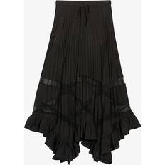 Asymmetrisch Röcke Claudie Pierlot Asymmetrical pleated skirt schwarz